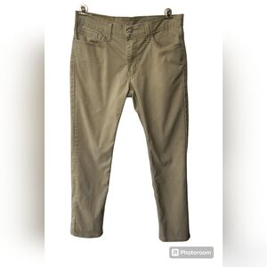 Levi's 511 All Seasons Tech Cotton Khaki Beige Jeans 31 X 30 Slim Straight